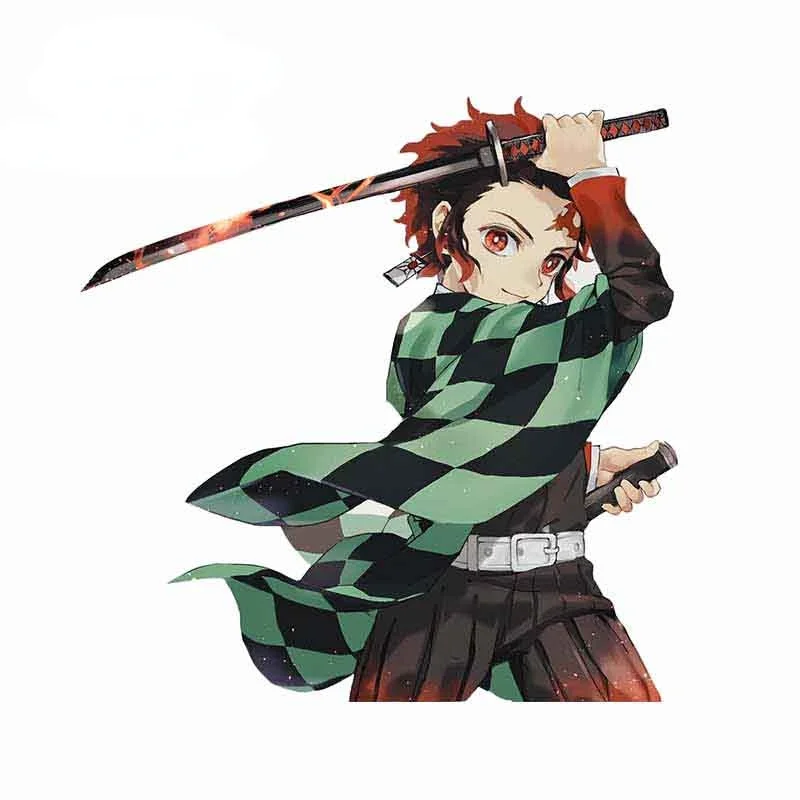 

Demon Slayer Car Stickers Tanjiro Window Decals Laptop Motorcycle Waterproof Car Window Body Decorative Stickers Accessories