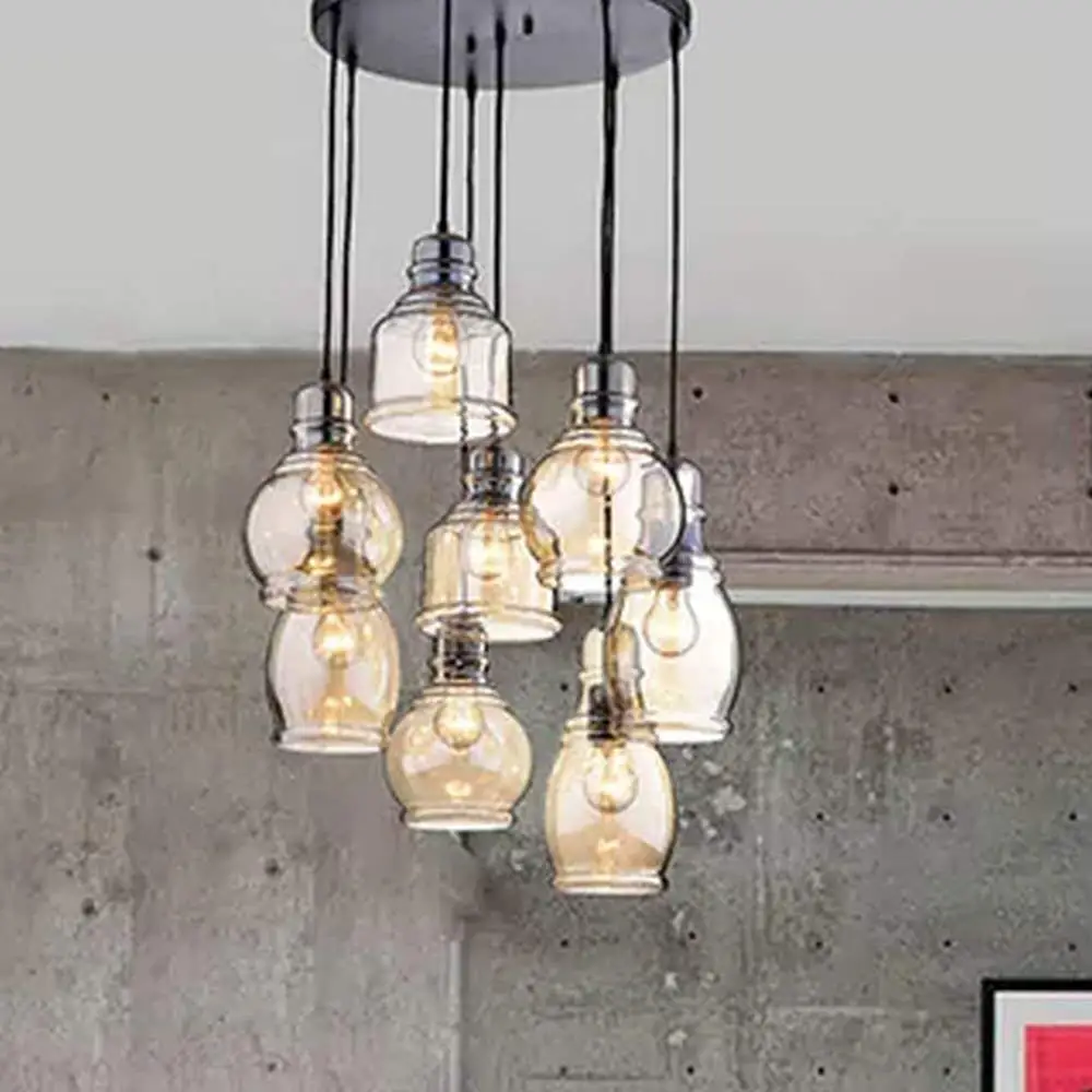 Винтажная подвесная стеклянная люстра для кухонного островка потолочное