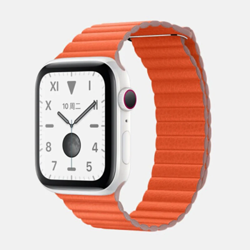 Genuine leather Watch Band 38mm 40mm 42mm 44mm Suitable for Apple iwatch Series 5 4 3 2 Strap Leather Loop Magnetic Bracelet