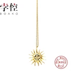 Женское колье-чокер BOAKO, ожерелье из стерлингового серебра 925 пробы с подвеской от солнца 2020