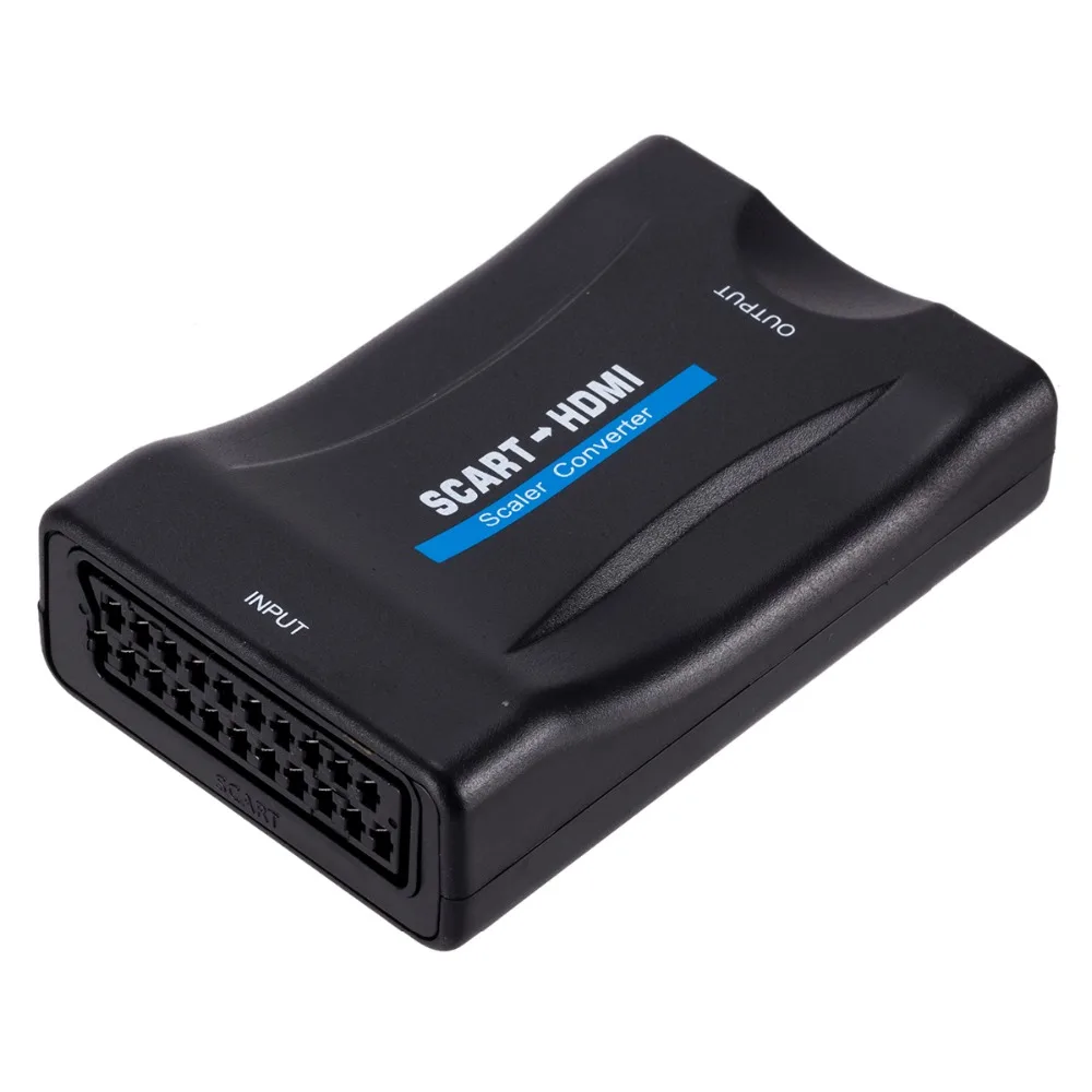 Адаптер преобразователя 1080P SCART в HDMI-совместимый преобразователь видео аудио