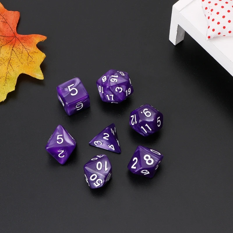 7 шт. многогранные кости 270C для Dragon Pathfinder D20 D12 2xD10 D8 D6 D4 | Спорт и развлечения
