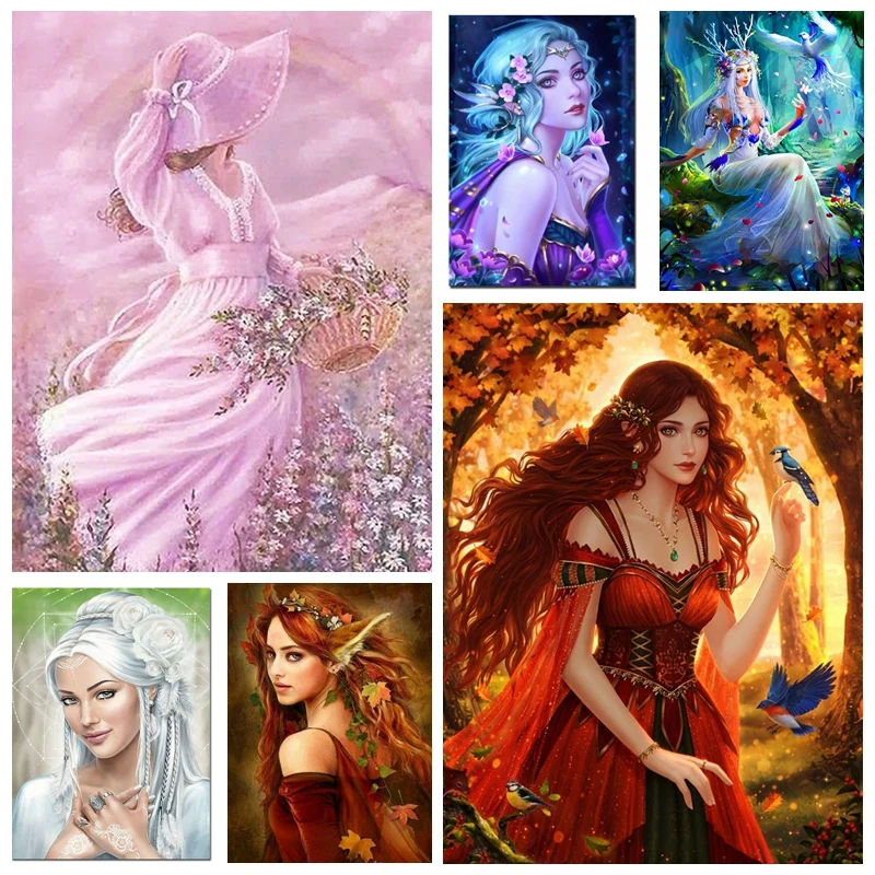 

5D DIY Full Diamond Embroidery "Young Girl" Diamond Painting Cross Stitch Rhinestone Home Decoration