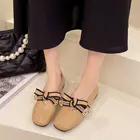 Женские туфли с квадратным каблуком, новые модные туфли с мягкой квадратной и плоской подошвой, модель 2021