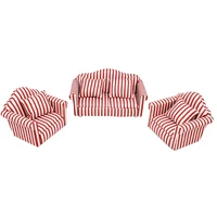 112 dollhouse miniature furniture dollhouse accessories red sofa kit living room decoration doll house mini couch