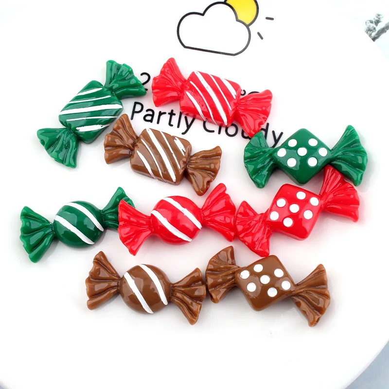 

10Pcs DIY Resin Miniatures Toys For Kids Adult Girls Christmas Tree Elk Santa Claus Snowman Jewelry Accessories Craft Supplies