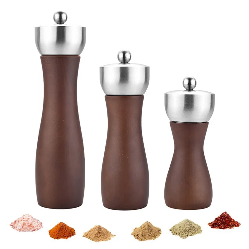 

Wooden Pepper Grinder Set Manual Salt & Pepper Mill