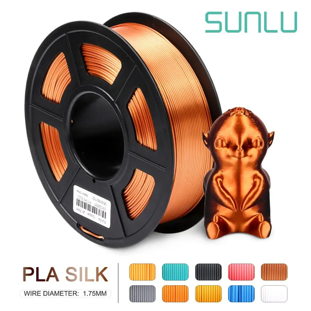 SUNLU 1 75 мм шелковая нить PLA кг Медь Металл шелк ощущение Sparly Fialment для DIY