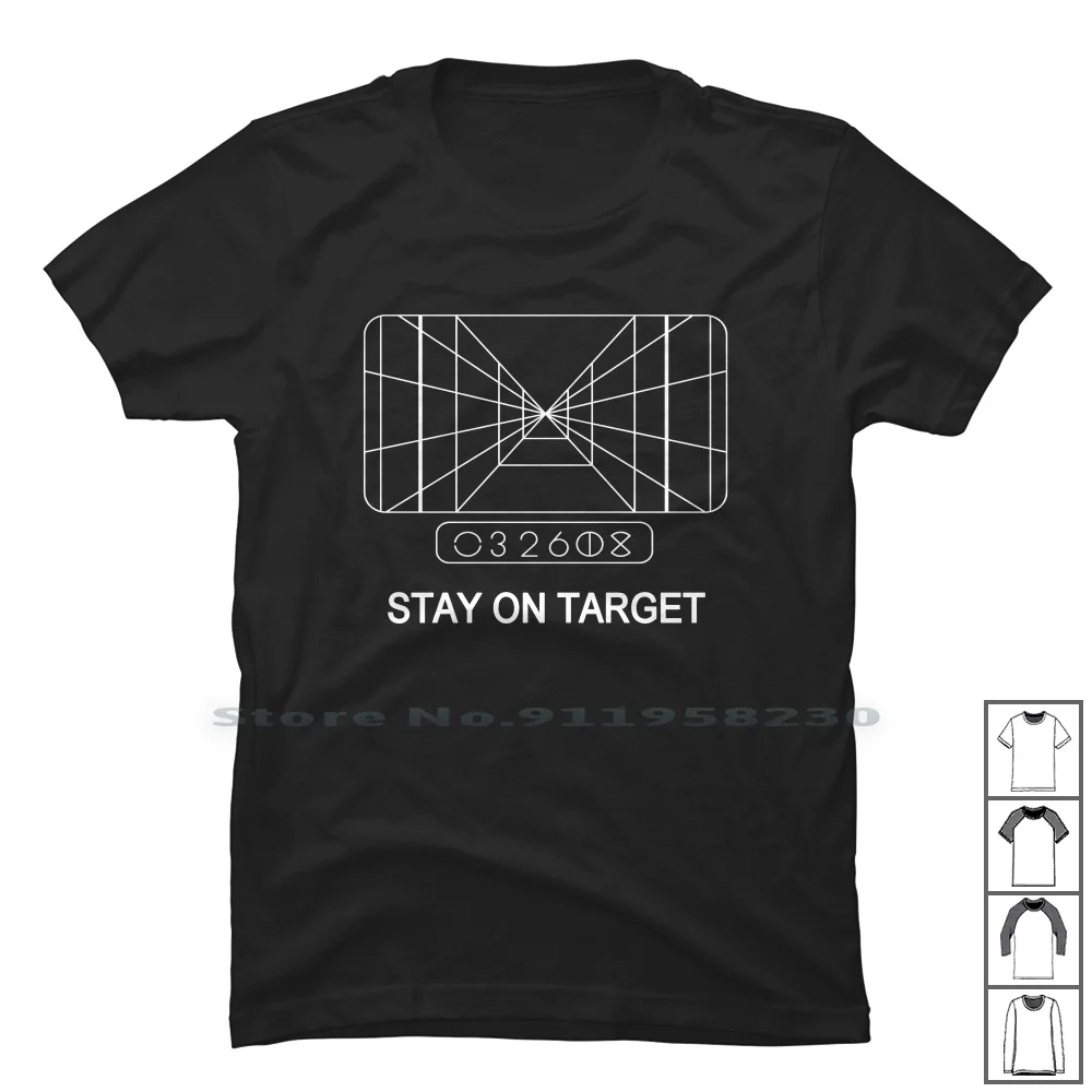 

Футболка с надписью «Stay On Target 1977», 100% хлопок