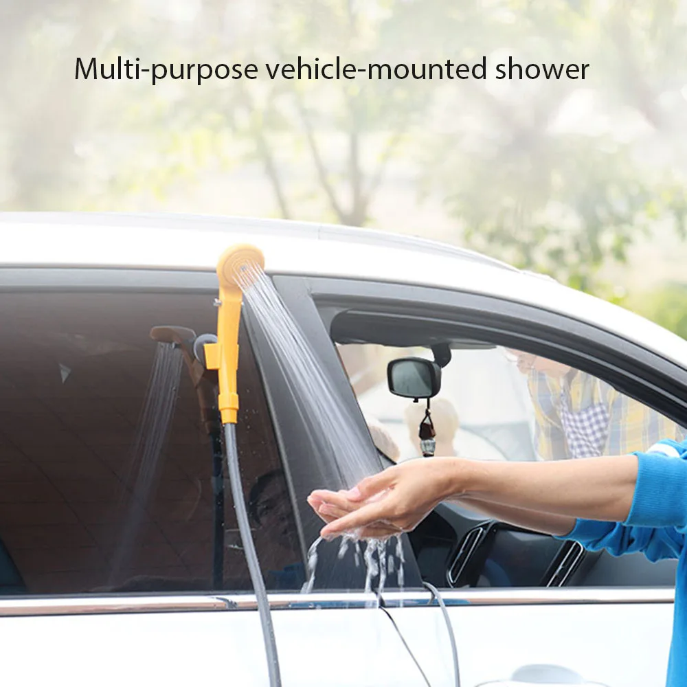 

Portable Car Washer 12V Camping Shower DC Car Shower High Pressure Power Washer Electric Pump For Outdoor Camping Travel Pet
