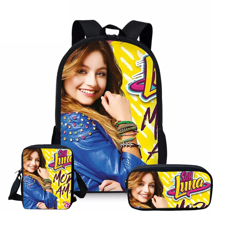 as pictures ADVOCATOR Soy Luna дорожные рюкзаки Детский Школьный Рюкзак Для школы сумки для подростков девочек рюкзак 3 шт. школьные сумки mochila infantil - Цвет: as pictures