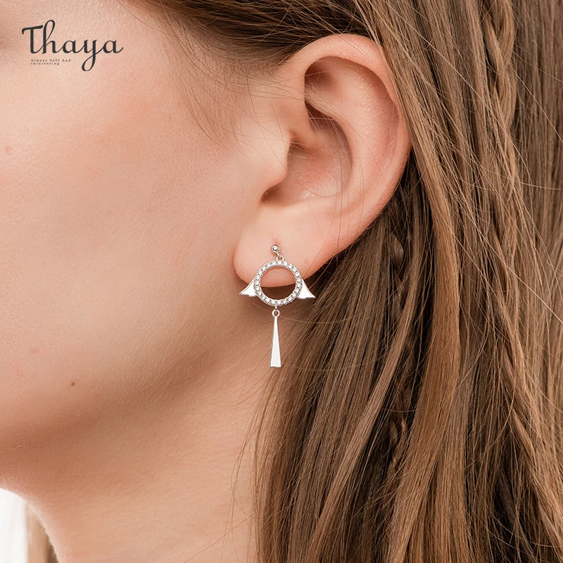 Женские серьги-гвоздики Thaya из серебра 925 пробы с лисой 18 К золото розовое