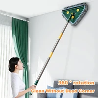 windows telescopic wiper brush with chenille triangle mop washing glass ceiling dust cleaning squeegee kitchen wall flat mops