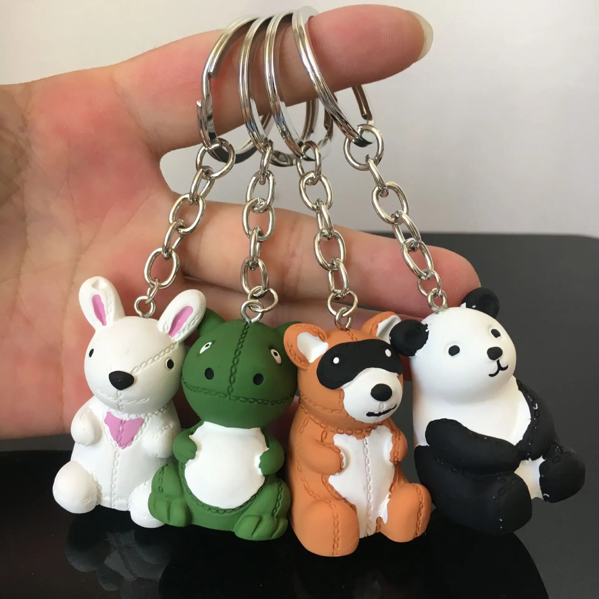 Новый мультфильм лягушка Медведь Кролик модная цепочка для ключей