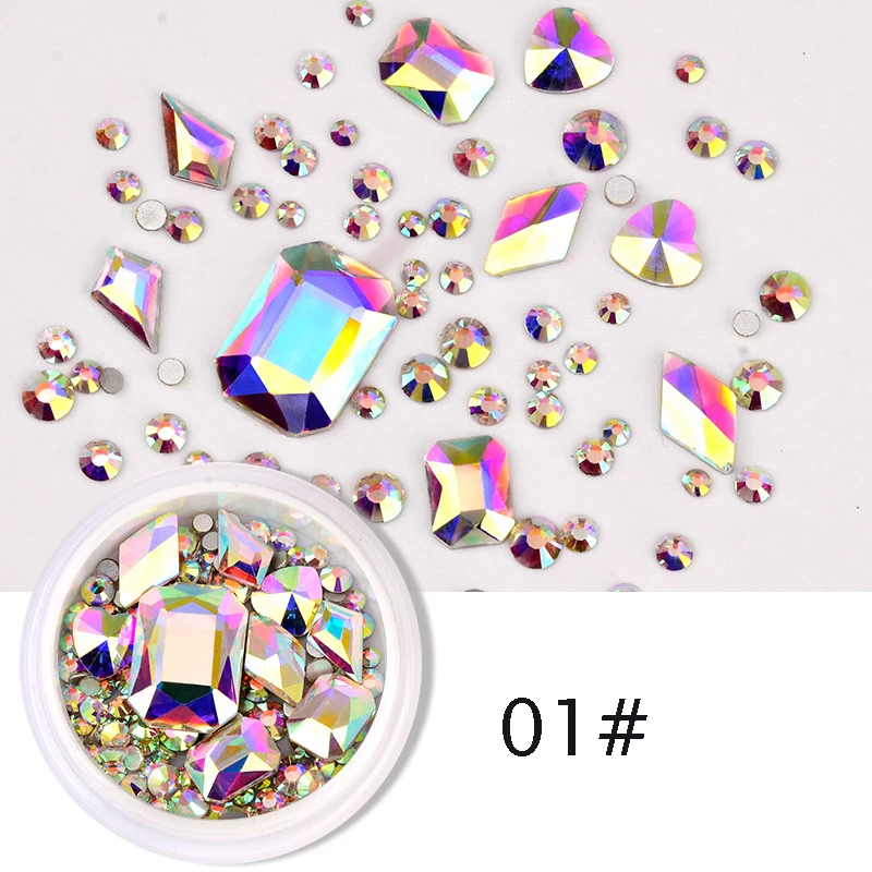 Стразы 3D с плоской задней поверхностью блестящие украшения камни для дизайна