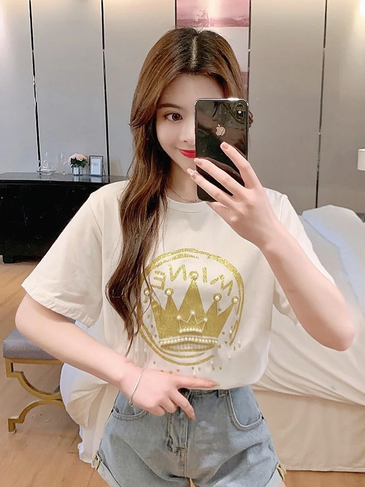 Новинка лета 2021 корейская мода свободный и Приталенный топ для тяжелой