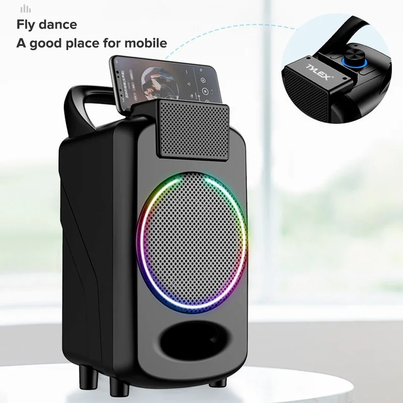 Портативный Bluetooth-динамик для помещений и улицы мощный беспроводной сабвуфер