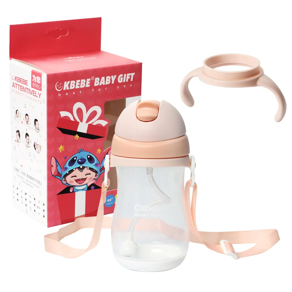 

240ml Baby bottle Baby Feeding Cup Silicone BPA Free Cute Rabbite Children Learn Feeding Drinking Handle Kids Water Bottles