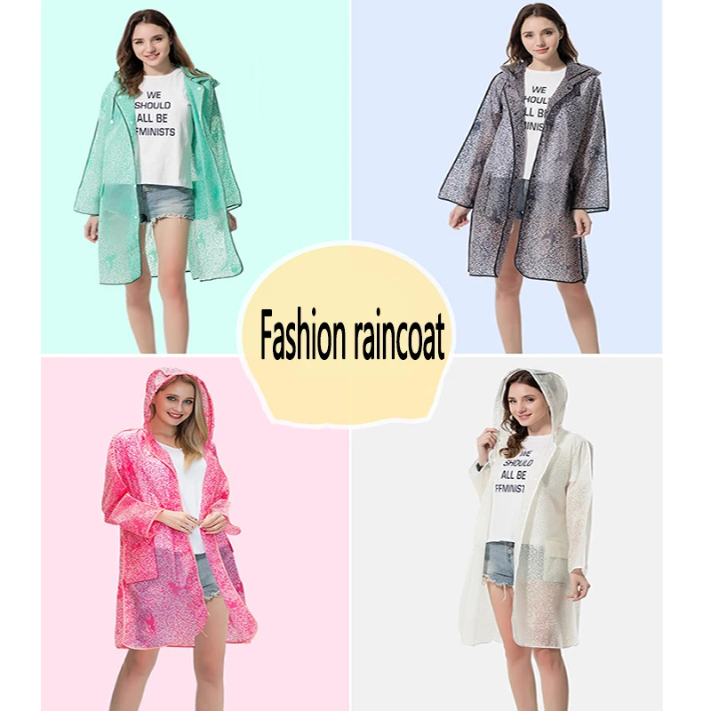 Модный женский прозрачный кружевной дождевик из ЭВА водонепроницаемый пончо с