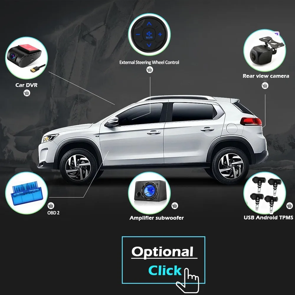 Универсальный автомобильный радиоприемник OBD Android 8 1 7 дюймов 2 г + 16 ГБ 2Din GPS Wi Fi