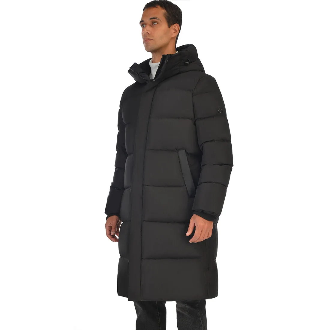 Mens Long Down Jacket Coat Winter Lesmart Warm Padded Thicken Hooded Windbreaker High Quality Down Parka Overcoat