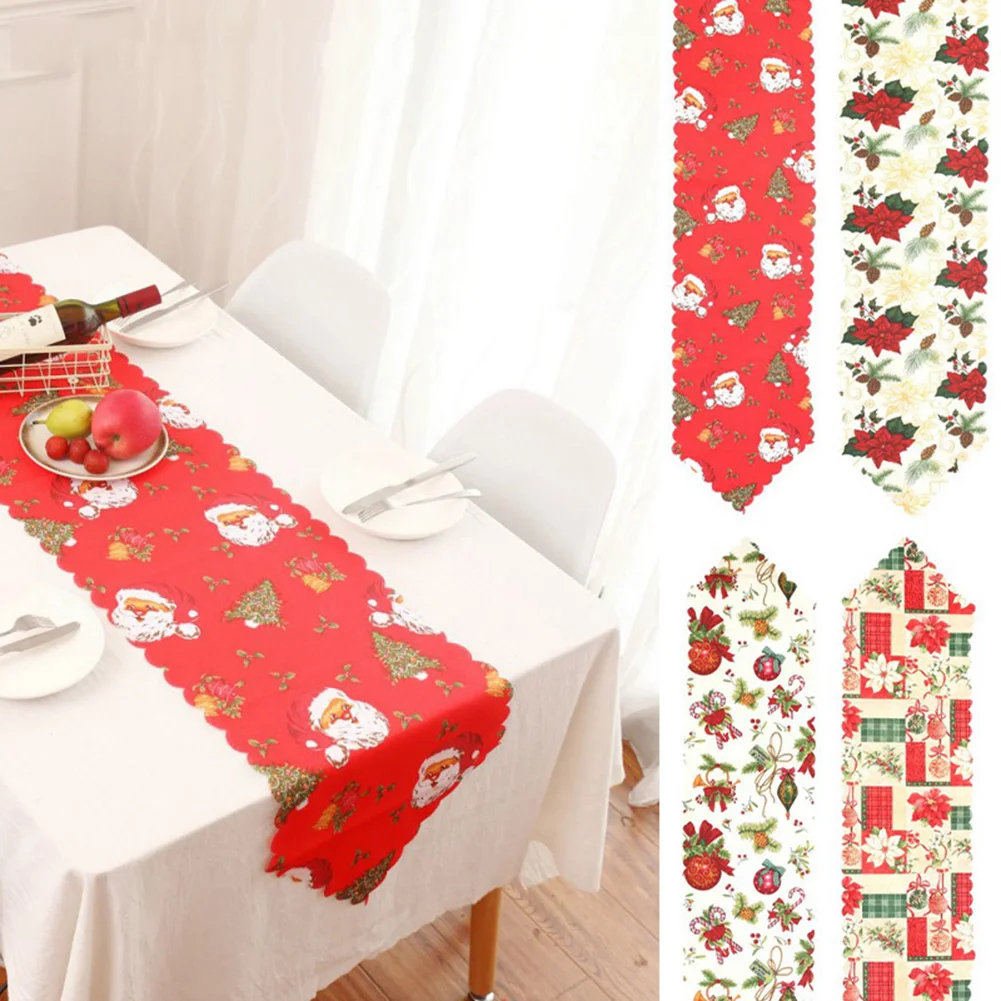 Рождественская Декоративная скатерть праздничные тематические узоры для