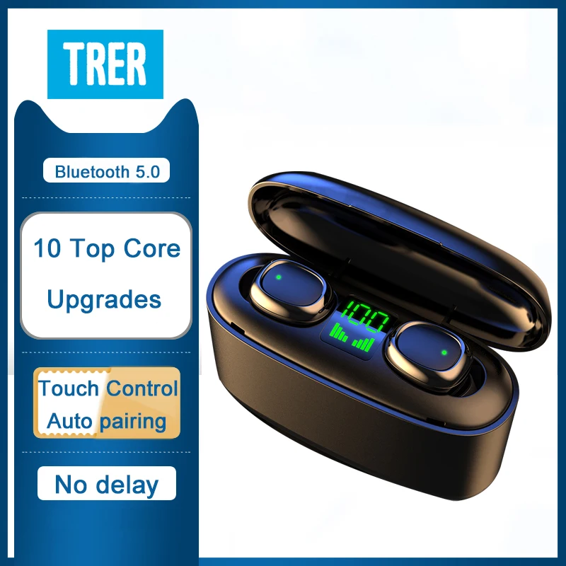 Tws стерео беспроводные наушники Bluetooth 5 0 вкладыши со встроенным микрофоном