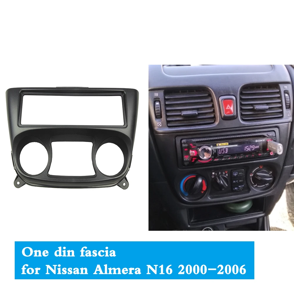 Один Din автомобильный Радио фасции Для NISSAN Almera N16 2000 2005 DVD стерео панель приборной
