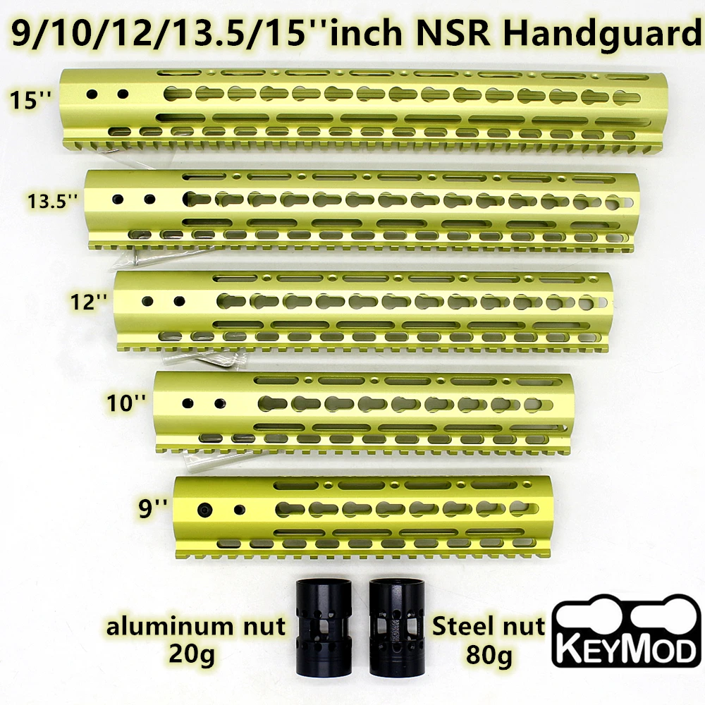 Зеленый анодированный 9 &quot10&quot 12 &quot13 5&quot 15 &quotдюймов AR Бесплатная поплавка Keymod