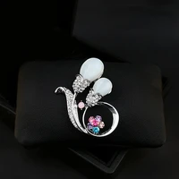 fashion retro flower brooch luxury women rhinestone jewelry clothing accessories lapel pin scarf hat ornament pins buckles gifts