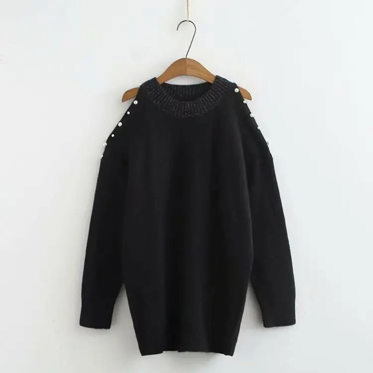 Повседневные свитера размера плюс осень 2019 женские модные свободные вязанные