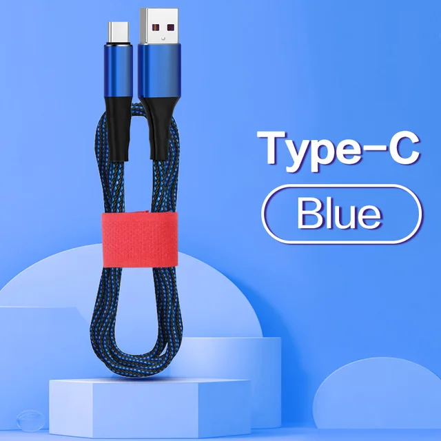 Кабель 5A type-C для samsung S7 Xiaomi Micro USB кабель для быстрой зарядки и передачи данных для huawei mate 30 usb type-C зарядное устройство для телефона - Цвет: Blue For Type C