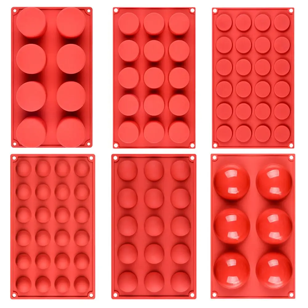 

SJ 9 Types Half Sphere/Flat Round Silicone Mold Cake Decorating Tools Silicone Mold Chocolate Cookies Sandwich Bakeware