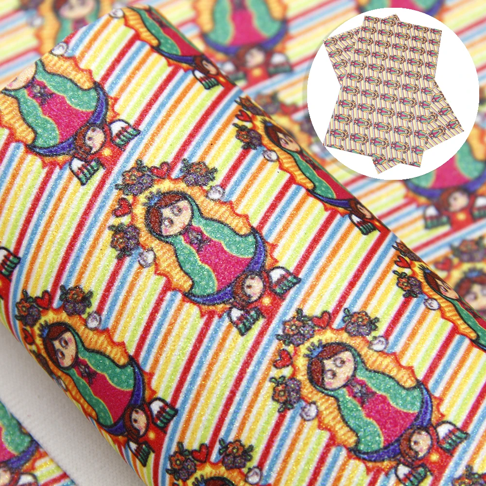 20*33 см мультфильм блеск с принтом из искусственной кожи листы для пэчворка лук