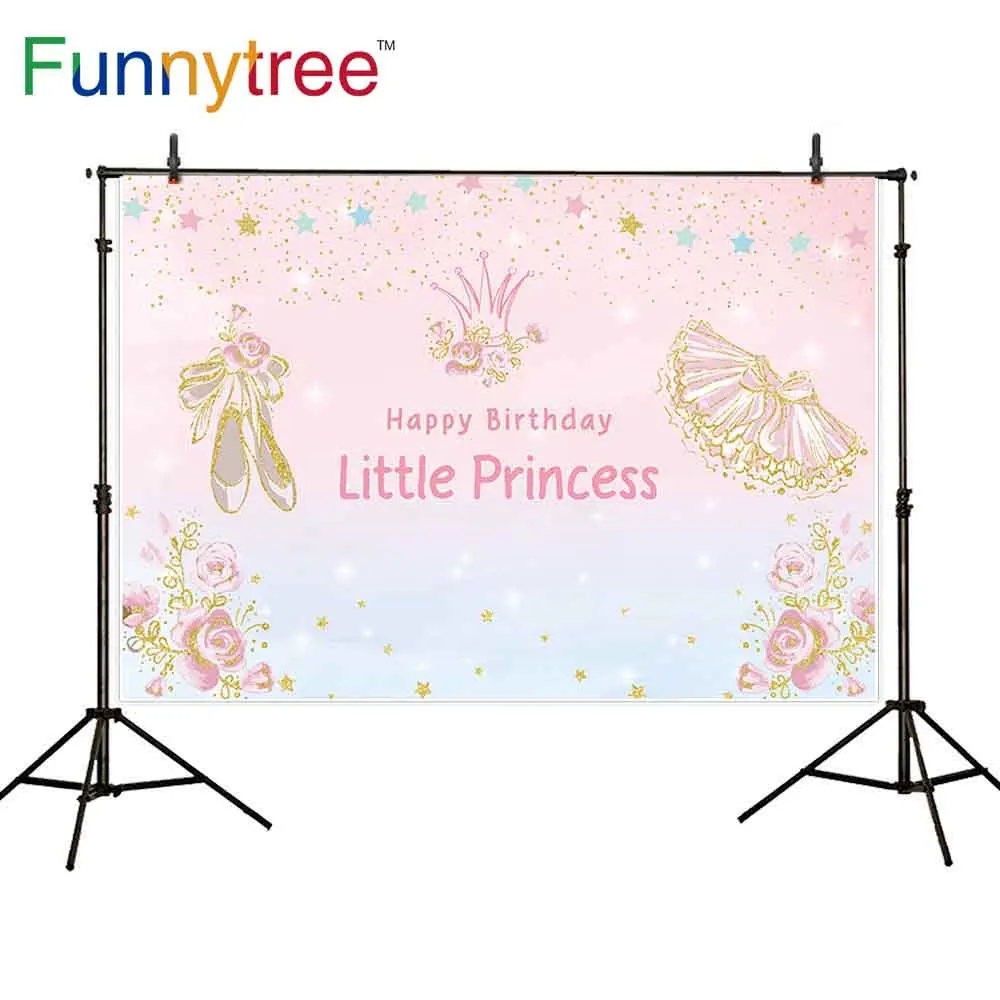 

Funnytree/фон для фотосъемки, вечерние, для первого дня рождения, маленькая принцесса, звезда, корона, цветок, фотография, фон для студийной фотос...