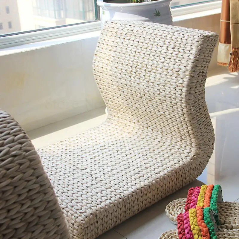 593 современный соломенный ротанговый стул для татами без ног в японском стиле