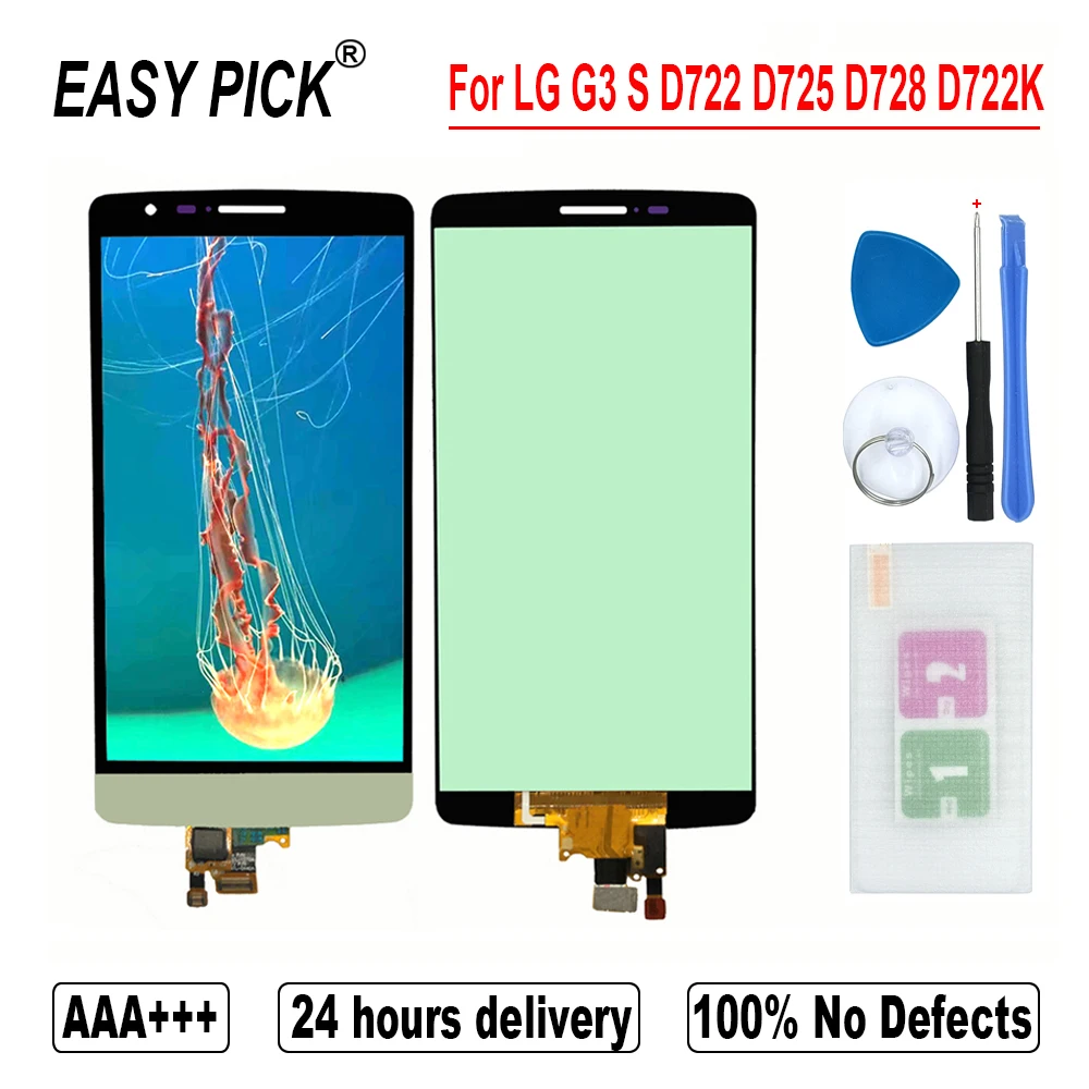 Для LG G3 S D722 D725 D728 D722K ЖК-дисплей Дисплей кодирующий преобразователь сенсорного экрана в сборе бесплатные инструменты для LG G3 мини