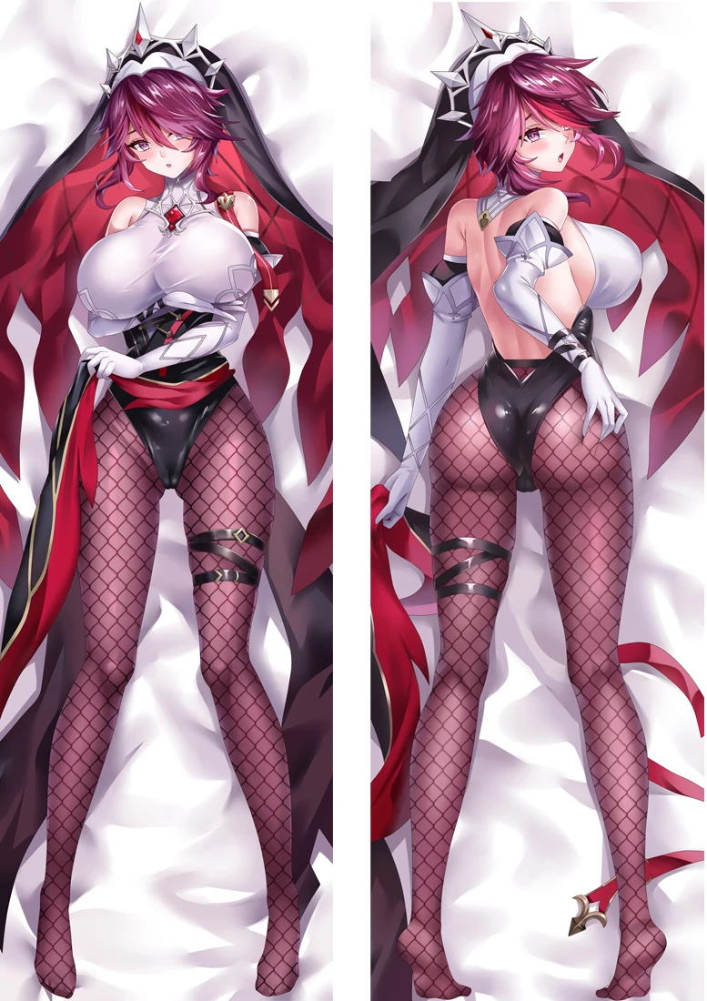 

Game Genshin Impact Rosaria Dakimakura Cover Hugging Fullbody Pillowcase Peachskin Otaku Bedding Decorative Cushion