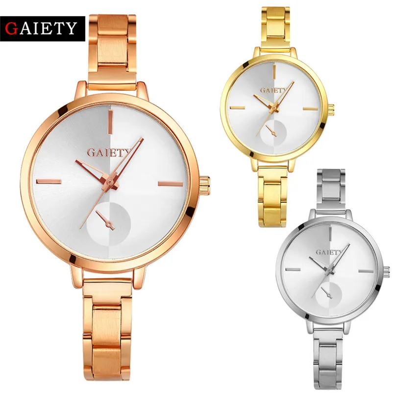 

Women's Watch Fashion Women Small Steel Alloy Materials Band Chain Analog Quartz Round Wrist Watch Watches Relogio Feminino #3