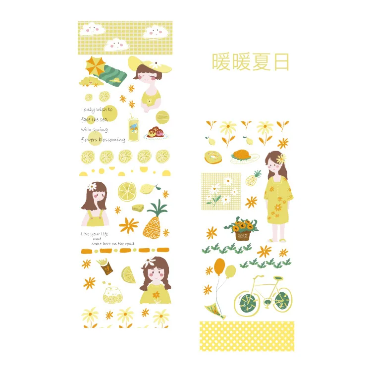 2020 молодая девушка лента Washi Винтаж билет DIY декоративный Скрапбукинг