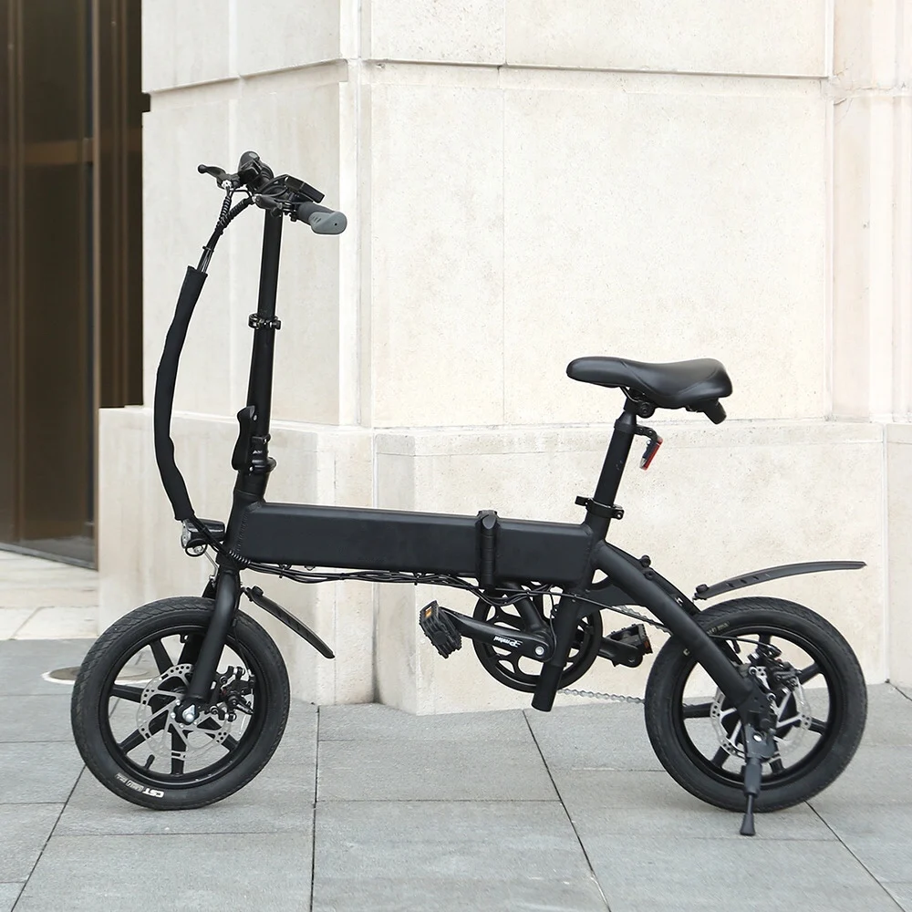 

250W 14 Inch Folding Electric Bike Power Assist Commuting E Bike with 10AH Battery 50 - 55km Range