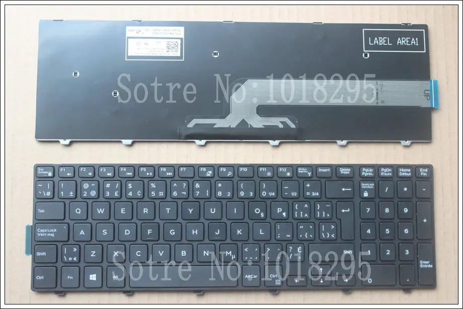 Канадская Французская клавиатура для ноутбука Dell Inspiron 15 5000 3541 3542 3543 5542 3550 5545 5547 17