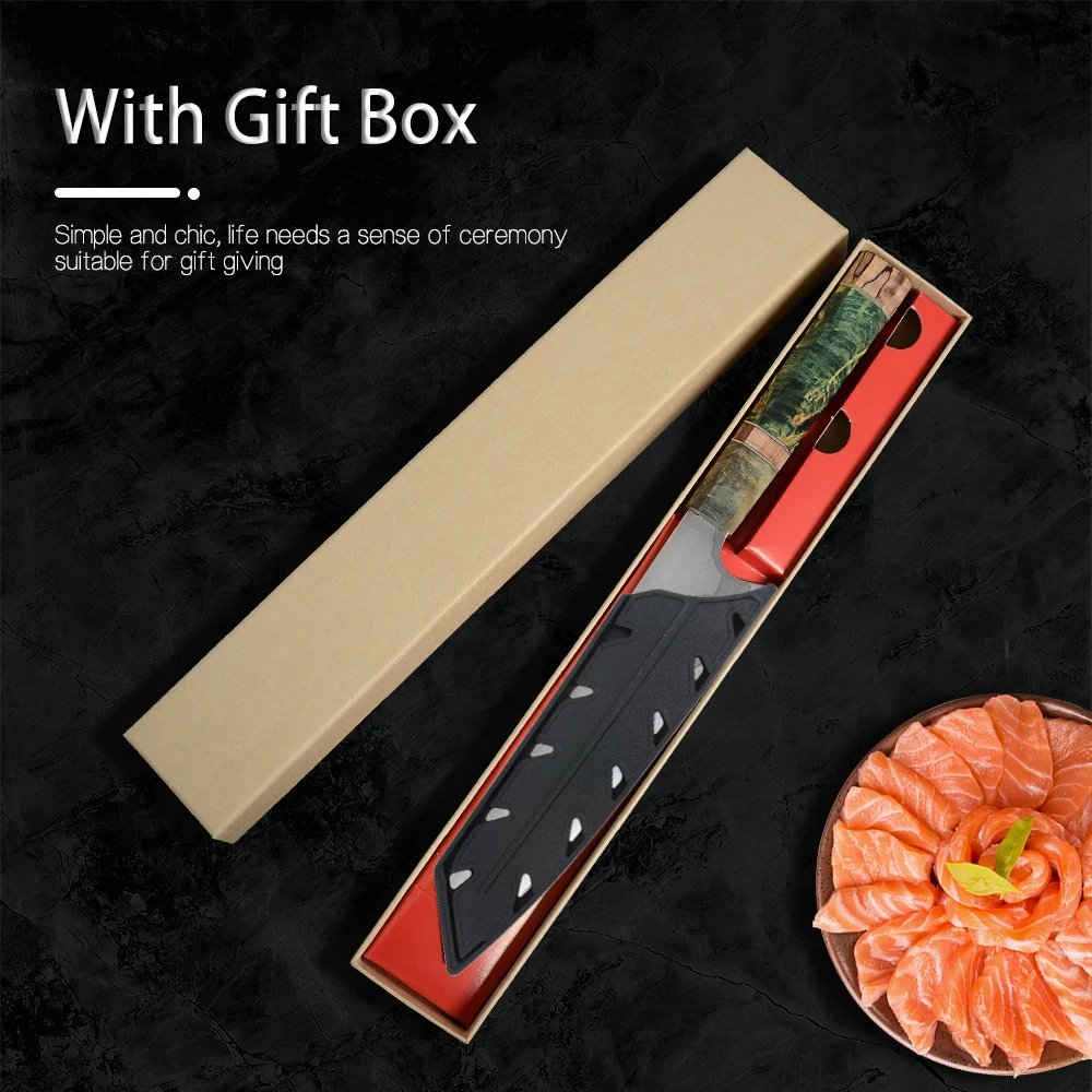 Керамический кухонный нож SOWOLL из нержавеющей дамаски не содержит БФА защитный