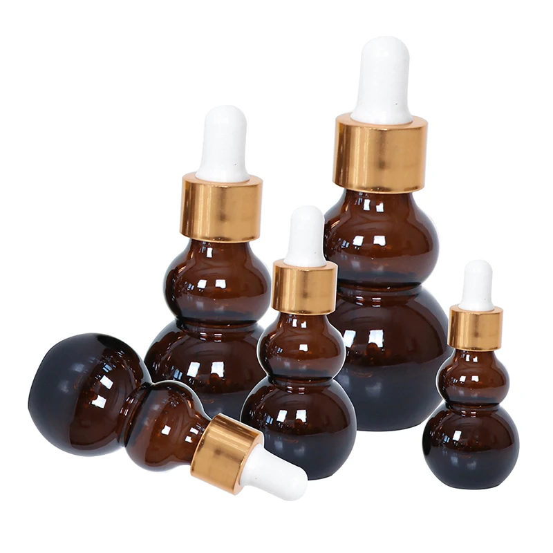 

1/2Pcs 10ml 20ml 30ml 50ml 100ml Dark Brown Gourd Essential Oil Bottling High-grade Essential Oil Bottling