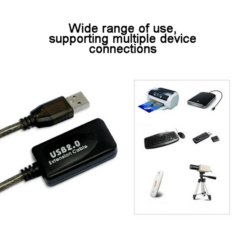 5/10/15/20 м кабель USB 2 0 штекер-гнездо Активный ретранслятор расширение M/F Шнур