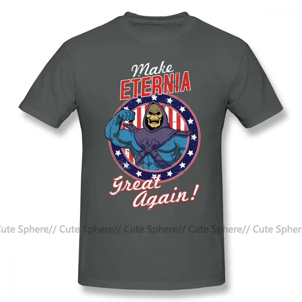 Футболка MAKE ETERNIA GREAT AGAIN, футболка с рисунком из 100 хлопка, Классическая мужская футболка 4xl - Цвет: Dark Grey