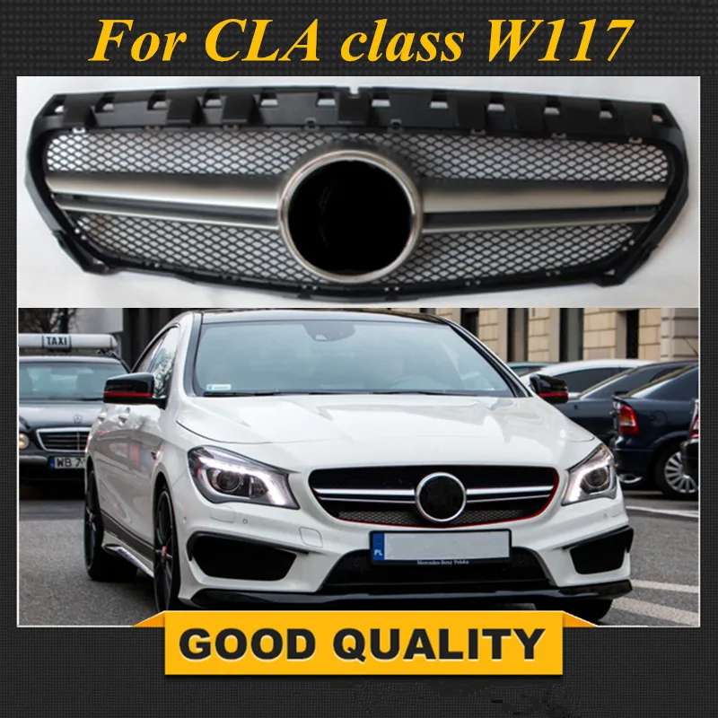 Передняя решетка подходящая для Mercedes Benz CLA class W117 Алмазная CLA200 CLA250 CLA45 2013 15 2018 + без