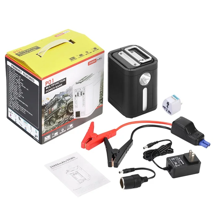 

Wireless Solar Power Generator 26800mAh 12v jump starter battery pack