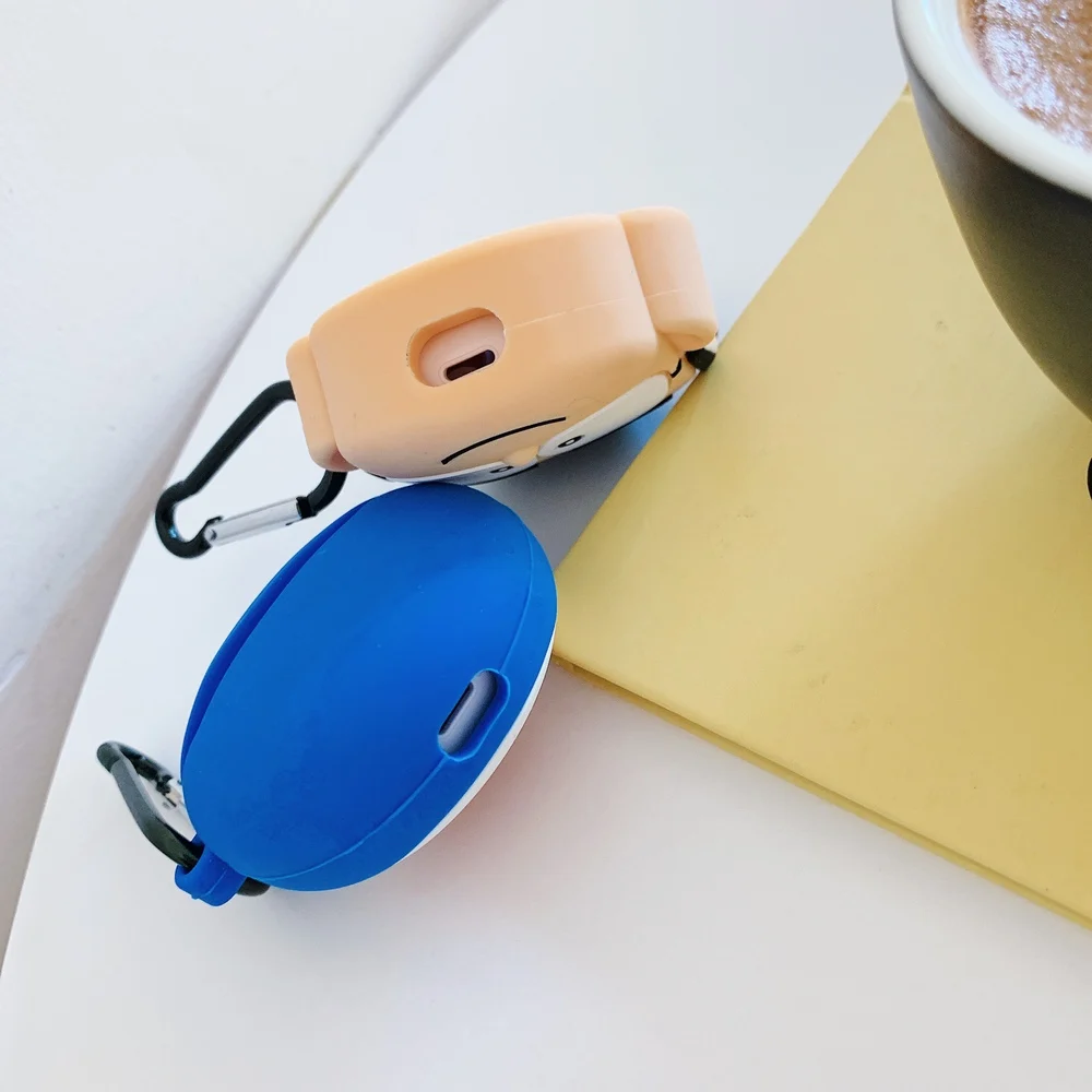 Для AirPods 1 2 Чехол для наушников милый Doraemon вишневые гранулы силиконовый чехол для AirPods гарнитура зарядная коробка чехол s с крючком