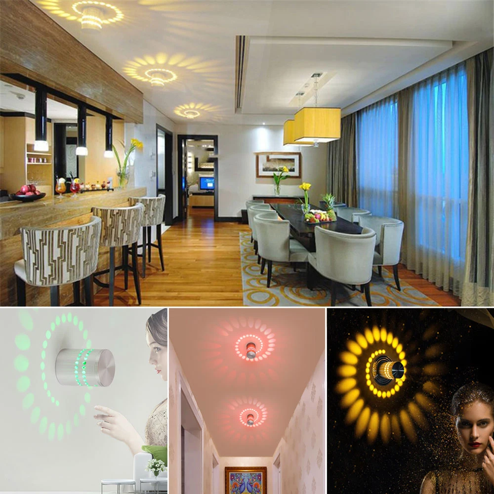 RGB светодиодный ные Настенные светильники для декора планшетов 3 Вт приглушаемая